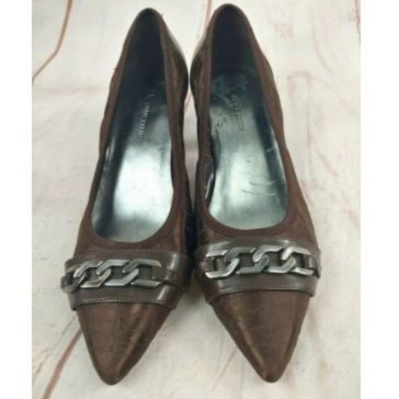 Anne Klein Kitten Heel Croc Print Shoe - Picture 1 of 5
